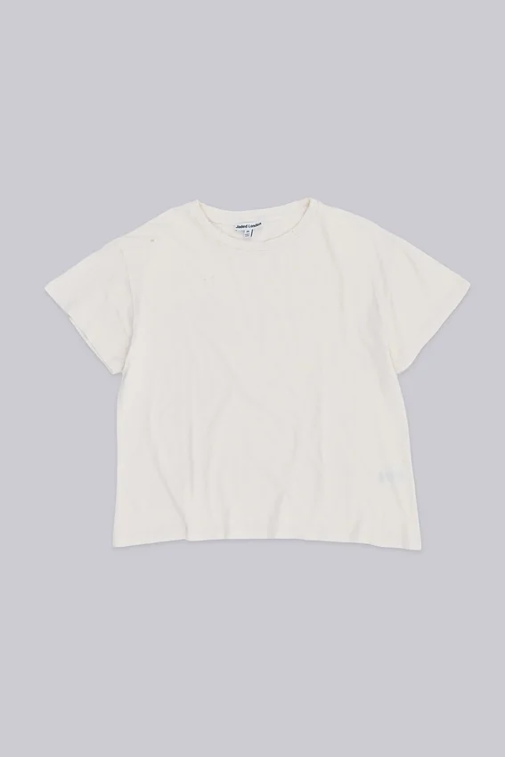 White Moth Cropped T-Shirt