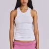 White Rib Longline Vest